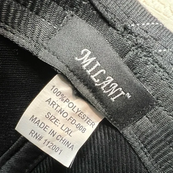 H008. Milani Pinstripe Style Fedora Hat with Matching Band L/XL - Picture 2 of 6